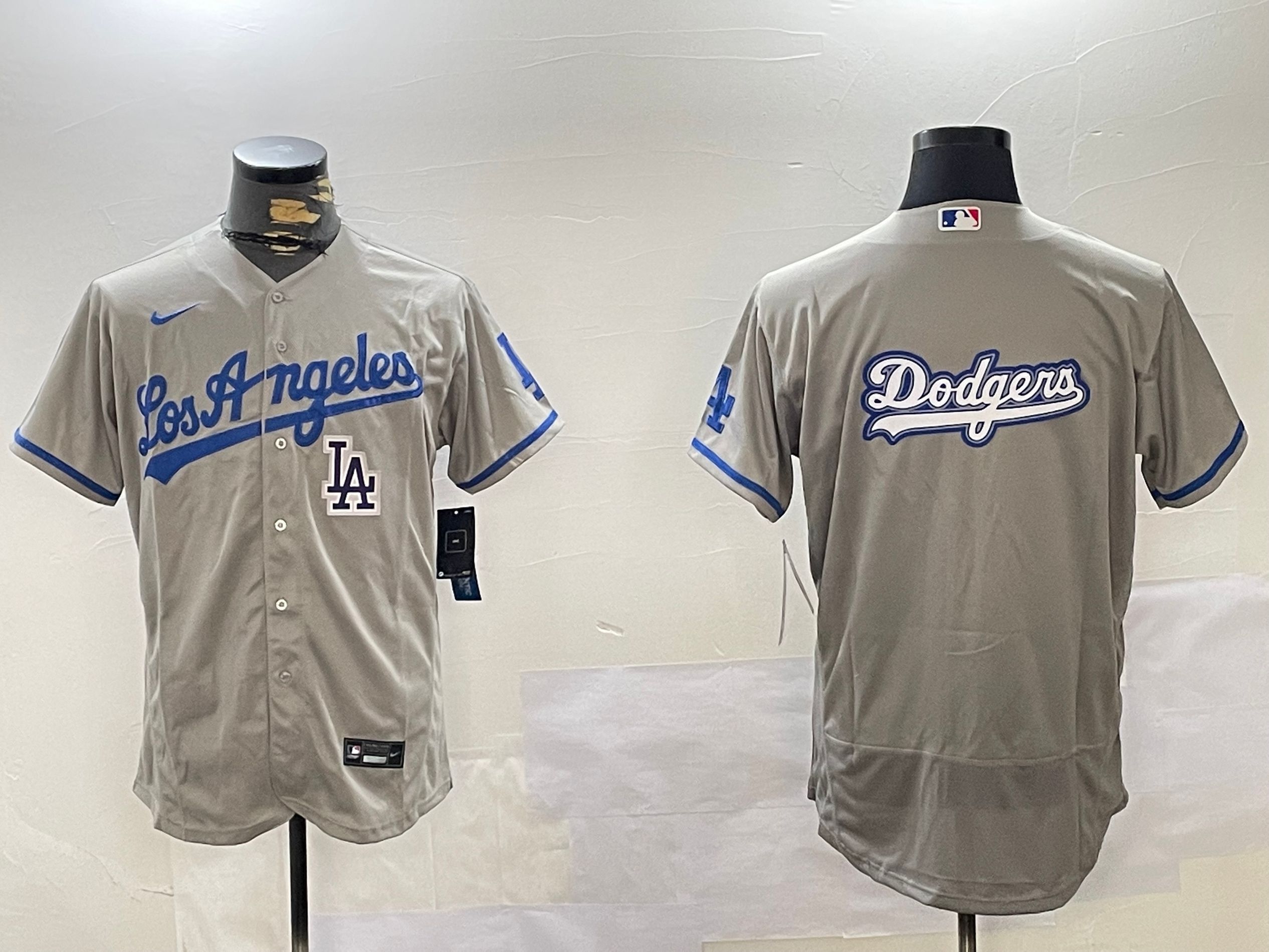 Men Los Angeles Dodgers Blank Grey Elite 2024 Nike MLB Jersey style 12165